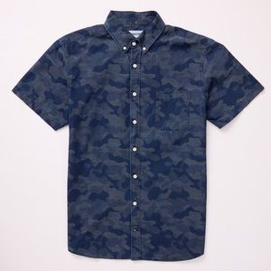 Taylor Stitch Jacquard-Woven Blue Camo Jack Shirt Large (4…